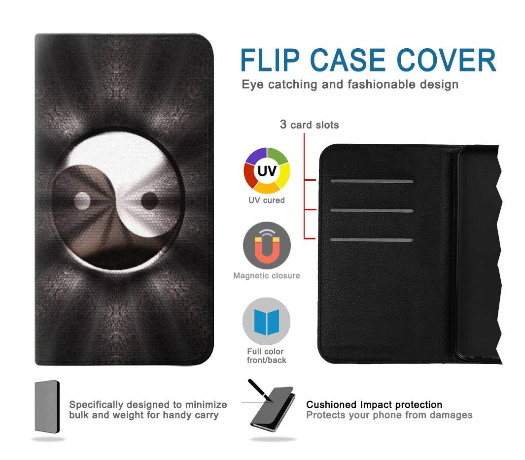 Amazon.com: RW3241 Yin Yang Symbol PU Leather Flip Case Cover for